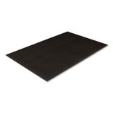 CROWN MATS & MATTING FL3660BK Ribbed Vinyl Anti-Fatigue Mat, Rectangular, Black Ribbed Surface, 36" x 60"