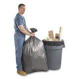 WEBSTER INDUSTRIES Platinum Plus® PLA4870 Can Liners, 45 gal, 1.55 mil, 39" x 46", Gray, 10 Bags/Roll, 5 Rolls/Carton
