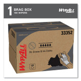 KIMBERLY CLARK WypAll® 33352 Power Clean Oil, Grease and Ink Cloths, BRAG Box, 12.1 x 16.8, Blue, 180/Box