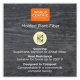 WORLD CENTRIC PLSCU10LFP Fiber Plates, 10.1" dia, Natural, 800/Carton