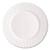 WNA, INC. RSCW91512W Classicware Plastic Dinnerware, Plates, 9" dia, White, 12/Bag, 15 Bags/Carton