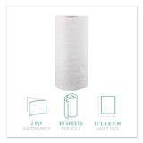 WINDSOFT 1220-85RL Kitchen Roll Towels, 2-Ply, 11 x 8.5, White, 85/Roll