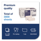 SCA TISSUE Tork® 420580 Premium Multifold Towel, 1-Ply, 9 x 9.5, White, 250/Pack, 12 Packs/Carton