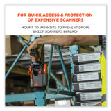 TENACIOUS HOLDINGS, INC. ergodyne® 19184 Squids 5543 Handheld Barcode Scanner Mount Holder with Fastener Straps, 2 Compartments, 3.5 x 1.5 x 6.3, Gray