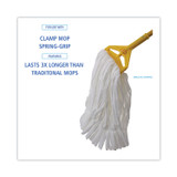 BOARDWALK 8002 Mop Head, Looped, Enviro Clean With Tailband, Cotton/Synthetic, Medium, White, 12/Carton