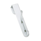 SAFCO PRODUCTS 4166 Over-The-Door Double Coat Hook, Chrome-Plated Steel, Satin Aluminum Base