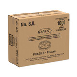 DART 8JL Plastic Lids, Vented, Fits 8 oz to 10 oz Hot/Cold Foam Cups, White, 100/Pack, 10 Packs/Carton