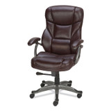 ALERA BN41B59 Alera Birns Series High-Back Task Chair, Supports Up to 250 lb, 18.11" to 22.05" Seat Height, Brown Seat/Back, Chrome Base