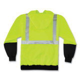 TENACIOUS HOLDINGS, INC. ergodyne® 21684 GloWear 8293 Hi-Vis Class 2 Hooded Sweatshirt Black Bottom, Polar Fleece, Large, Lime
