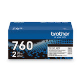 BROTHER INTL. CORP. TN7602PK TN7602PK High-Yield Toner, 3,000 Page-Yield, Black, 2/Pack
