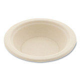 BOARDWALK BOWL12NPFA Bagasse PFAS-Free Dinnerware, Round Bowl, Sugarcane, 12 oz, Tan, 1,000/Carton