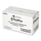 HOFFMASTER 119971 CaterWrap Heavyweight Cutlery Combo Kit, Fork/Knife/Napkin/Spoon, Plastic, Black, 100/Carton