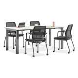 SAFCO PRODUCTS 6829BL Medina Guest Chair, Supports Up to 275 lb, 18" Seat Height, Black Seat/Back/Base