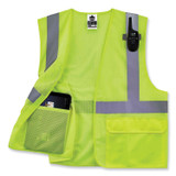 TENACIOUS HOLDINGS, INC. ergodyne® 21149 GloWear 8220HL Class 2 Standard Mesh Hook and Loop Vest, Polyester, 4X-Large/5X-Large, Lime