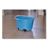 QUICKIE 20000ZQK EZ-Glide Bucket on Wheels, 5 qt, Blue