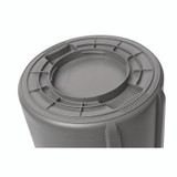 RUBBERMAID COMMERCIAL PROD. 2610 GRA Vented Round Brute Container, 10 gal, Plastic, Gray