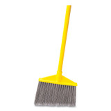 RUBBERMAID COMMERCIAL PROD. 6375-00GY 7920014588208, Angled Large Broom, 46.78" Handle, Gray/Yellow