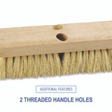 BOARDWALK 3210 Deck Brush Head, 2" White Tampico Bristles, 10" Brush