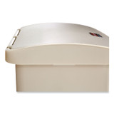 RUBBERMAID COMMERCIAL PROD. 1883456 Streamline Resin Step-On Container, Front Step Style, 8 gal, Polyethylene, Beige