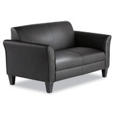 ALERA RL22LS10B Alera Reception Lounge Sofa Series, Two-Cushion Loveseat, 55.5" x 31.5" x 33.07", Black