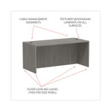 ALERA VA216630GY Alera Valencia Series Straight Front Desk Shell, 65" x 29.5" x 29.63", Gray
