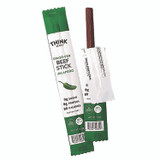 THINK JERKY, LLC 33700003 Jalapeno 100% Grass-Fed Beef Sticks, 1 oz Individually Wrapped Sticks, 20/Carton