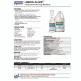 ITW PRO BRANDS Dymon® 23301 LIQUID ALIVE Enzyme Producing Bacteria, 1 gal Bottle, 4/Carton