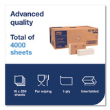 SCA TISSUE Tork® 424824 Advanced Multifold Hand Towel, 1-Ply, 9 x 9.5, White, 250/Pack, 16 Packs/Carton