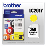 BROTHER INTL. CORP. LC201Y LC201Y Innobella Ink, 260 Page-Yield, Yellow