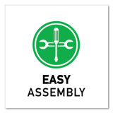 CORRELL, INC. 42DERD80954P Dry Erase Markerboard Activity Tables, Round, 42" x 19" to 29", White Top, Black Legs, 4/Pallet