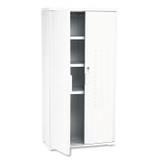 ICEBERG ENTERPRISES 92553 Rough n Ready Storage Cabinet, Three-Shelf, 33w x 18d x 66h, Platinum