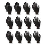 BOARDWALK 000298 Palm Coated HPPE Gloves, Medium (Size 8), Salt and Pepper/Black, 12 Pairs