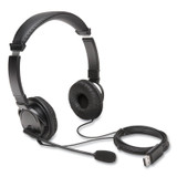 KENSINGTON K97601WW Hi-Fi Headphones with Microphone, 6 ft Cord, Black