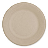WORLD CENTRIC PLSCU6LFS Fiber Plates, Ripple Edge, Paper, 6.1" dia, Natural, 1,000/Carton