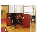 ALERA VA327236MC Alera Valencia Series Reception Desk with Transaction Counter, 71" x 35.5" x 29.5" to 42.5", Medium Cherry