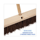 BOARDWALK 20118 Floor Brush Head, 3.25" Natural Palmyra Fiber Bristles, 18" Brush