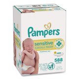 PROCTER & GAMBLE Pampers® 07325 Sensitive Baby Wipes, 1-Ply, 6.7 x 7, Unscented, White, 84/Pack, 7/Carton