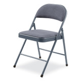 NATIONAL PUBLIC SEATING BASICS by NPS® 974 970 Series Fabric Padded Steel Folding Chair, Supports Up to 250 lb, 17.75" Seat Height, Star Trail Blue, 4/Carton