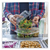 WORLD CENTRIC KLCS8N PLA Hinged Clamshells, 46 oz, 8.3 x 8.6 x 3.1, Clear, Plastic, 300/Carton