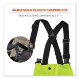 TENACIOUS HOLDINGS, INC. ergodyne® 25018 GloWear 8918BK Class E Hi-Vis Rain Bibs Black Bottom, 4X-Large, Lime