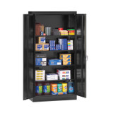 ALERA CM7218BK Assembled 72" High Heavy-Duty Welded Storage Cabinet, Four Adjustable Shelves, 36w x 18d, Black
