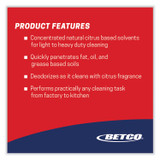 BETCO CORPORATION 1674700 FastDraw Citrus Chisel, Citrus Scent, 2 L Bottle, 4/Carton