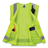 TENACIOUS HOLDINGS, INC. ergodyne® 24023 GloWear 8249Z Class 2 Economy Surveyors Zipper Vest, Polyester, Small/Medium, Lime