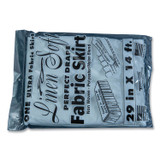 TABLEMATE PRODUCTS, CO. LS2914WH Table Set Linen-Like Table Skirting, Polyester, 29" x 14 ft, White