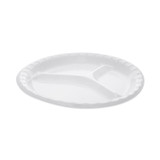 PACTIV EVERGREEN CORPORATION 0TK10044000Y Placesetter Deluxe Laminated Foam Dinnerware, 3-Compartment Plate, 10.25" dia, White, 540/Carton