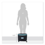 STOREX 61270U01C Single-Drawer Mobile Filing Cabinet, 1 Legal/Letter-Size File Drawer, Black/Teal, 14.75" x 18.25" x 12.75"