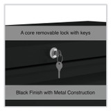 ALERA HLF4254BL Lateral File, 4 Legal/Letter-Size File Drawers, Black, 42" x 18.63" x 52.5"