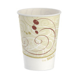 DART SOLO® R9NSYM Symphony Design Wax-Coated Paper Cold Cups, 9 oz, White/Beige/Red, 100/Sleeve, 20 Sleeves/Carton