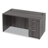 ALERA VA216030GY Alera Valencia Series Straight Front Desk Shell, 59.13" x 29.5" x 29.63", Gray