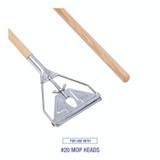 BOARDWALK 605 Quick Change Metal Head Mop Handle for No. 20 and Up Heads, 62" Wood Handle